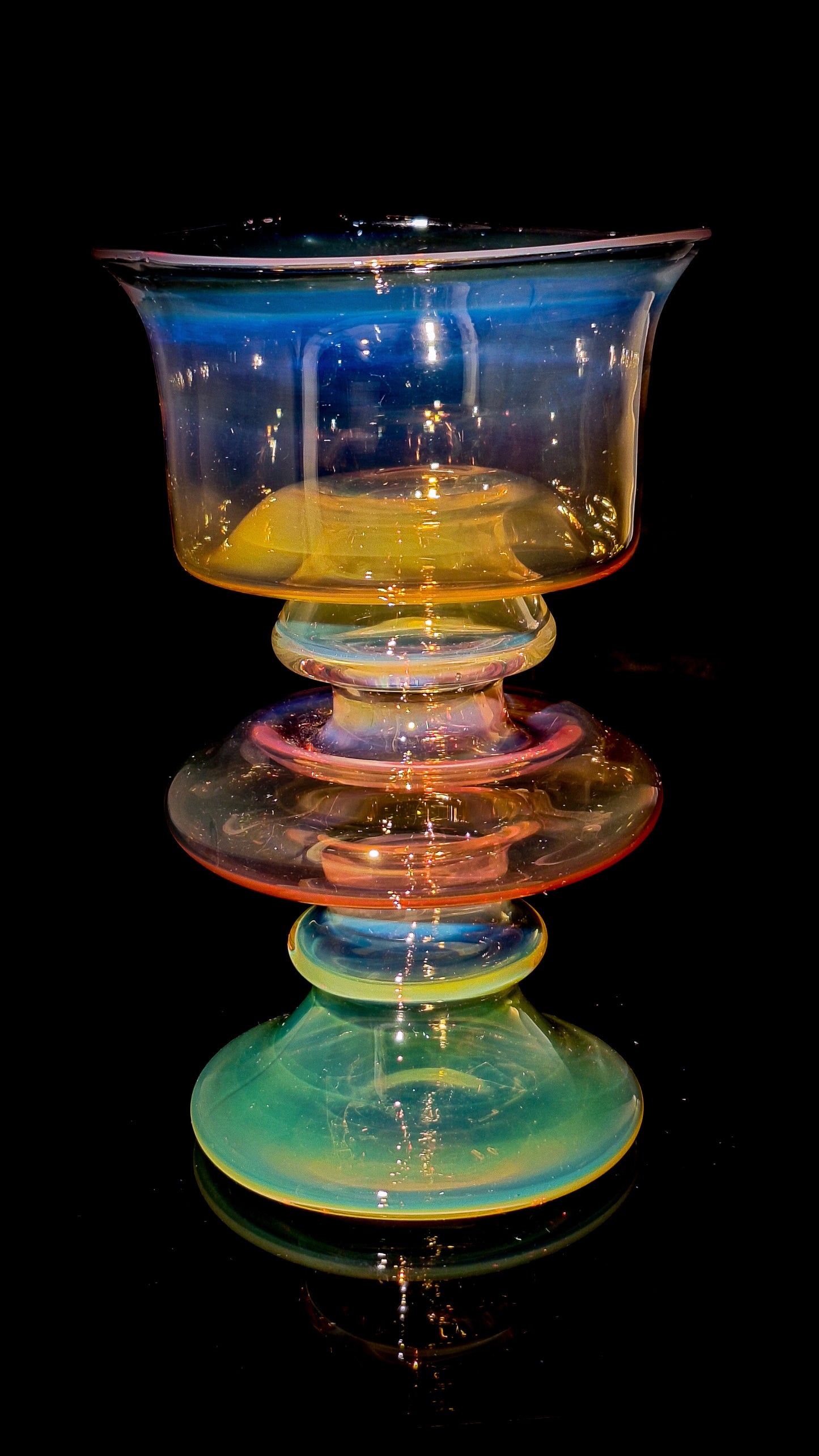 Gold & Silver Fume Vase